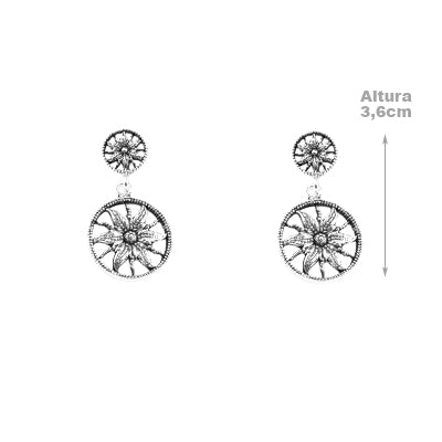 Brinco de Prata Flor