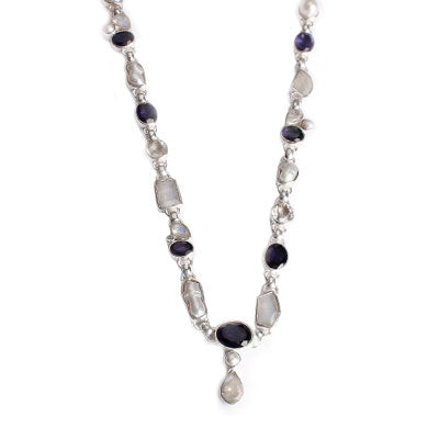 Conjunto de Prata com Pedras