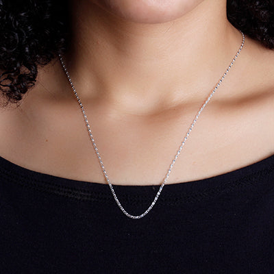 Corrente de Prata Trabalhada.