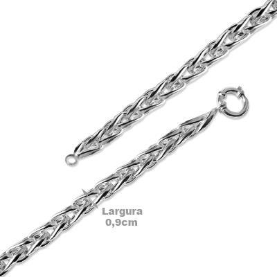 Corrente de Prata em Elos