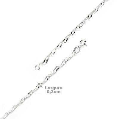 Corrente de Prata Trabalhada