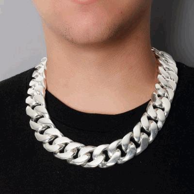 Corrente de Prata em Elos