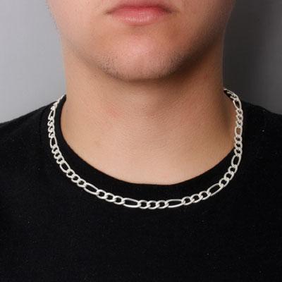 Corrente de Prata em Elos.