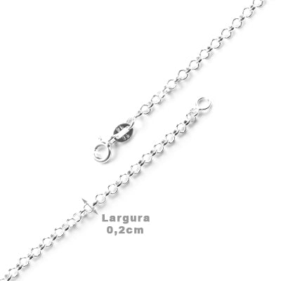 Corrente de Prata em Elos