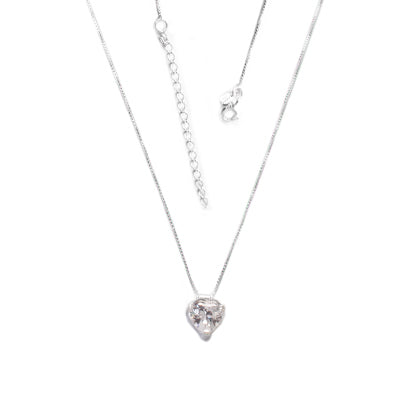 Gargantilha de Prata Coração