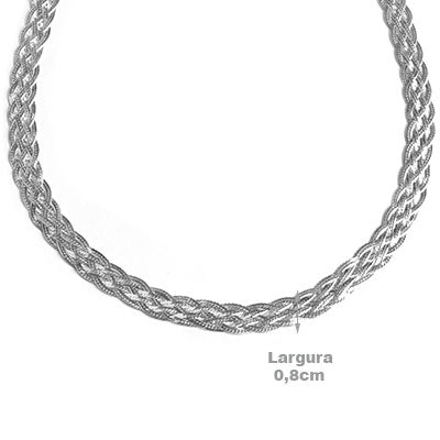Gargantilha de Prata Trabalhada - 50234
