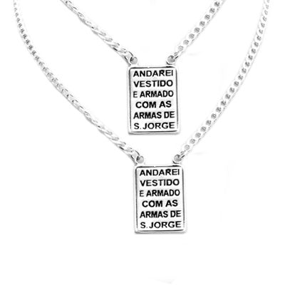 Escapulário de Prata São Jorge.