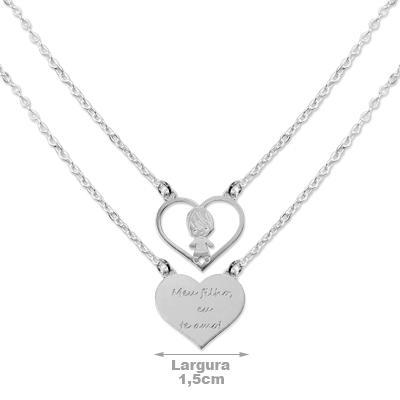 Escapulário de Prata Coração Menino - 24734