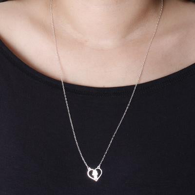 Escapulário de Prata Coração Menina