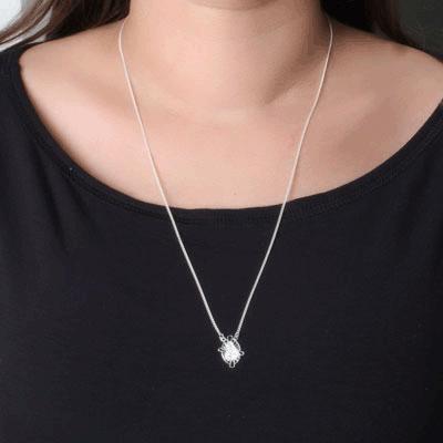 Escapulário de Prata Sagrado Coração de Maria