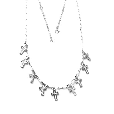 Gargantilha de Prata Cruz