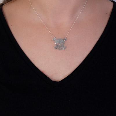 Gargantilha Prata Caveira