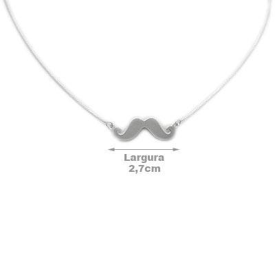 Gargantilha de Prata Bigode