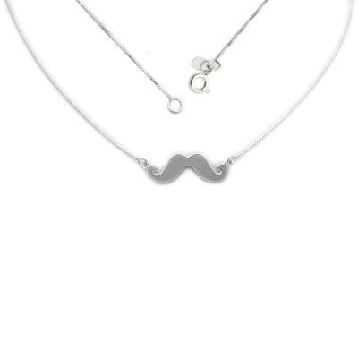 Gargantilha de Prata Bigode