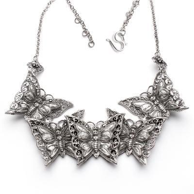 Gargantilha de Prata Borboleta - 43220