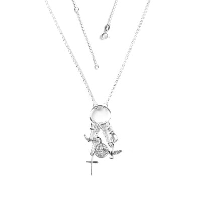 Gargantilha de Prata Patuá.