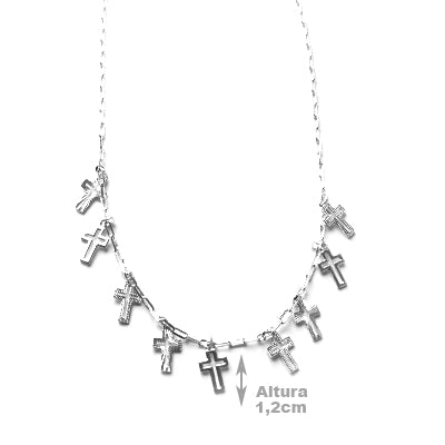 Gargantilha de Prata Cruz