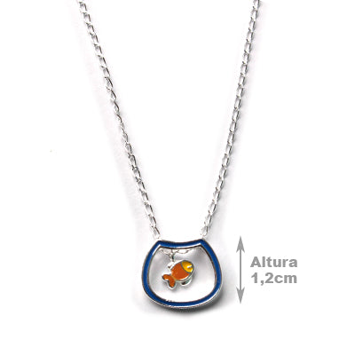 Gargantilha de Prata Peixe