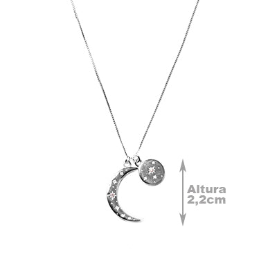 Gargantilha de Prata Lua