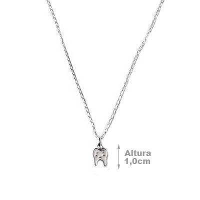Gargantilha de Prata Dente