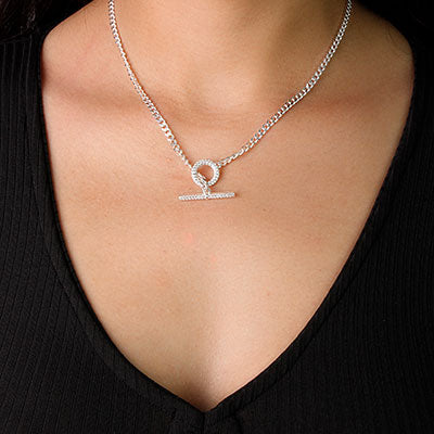 Gargantilha de Prata Gravata