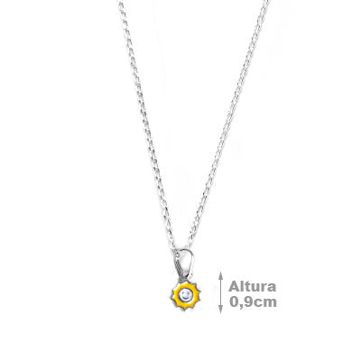 Gargantilha de Prata Sol