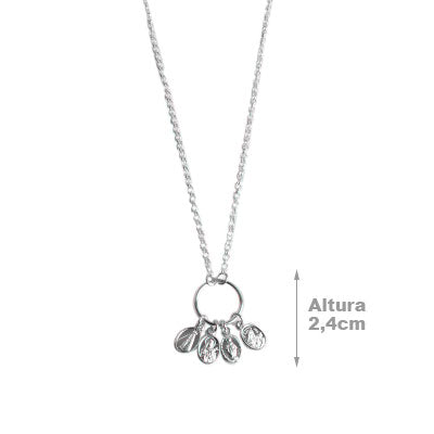 Gargantilha de Prata Patuá com Santas