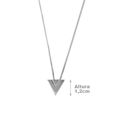 Gargantilha de Prata Triângulo