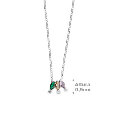 Gargantilha de Prata com Zircônia