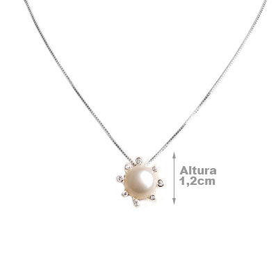 Gargantilha de Prata com Pérola