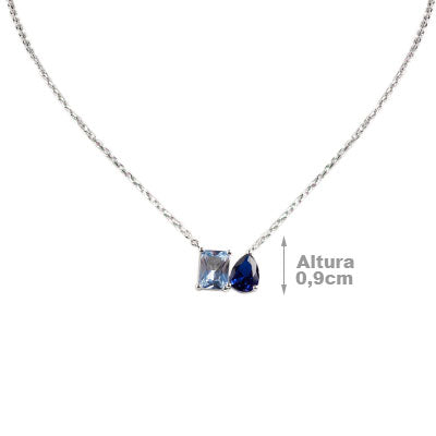 Gargantilha de Prata com Zircônias