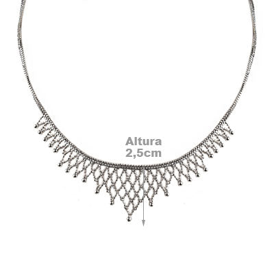 Gargantilha de Prata Trabalhada