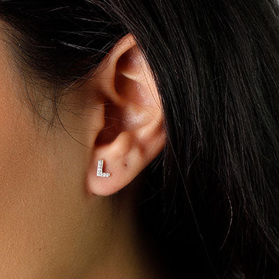 Brinco de Prata Letra