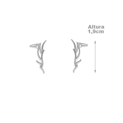 Piercing de Prata Pressão para Orelha