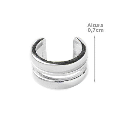 Piercing de Prata Pressão para Orelha - 51987