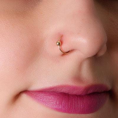 Piercing de Prata Argola para Nariz