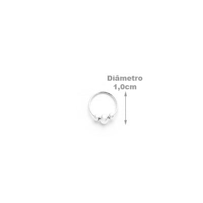 Piercing de Prata Argola para Nariz