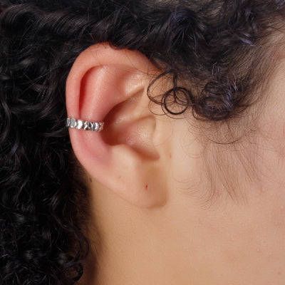 Piercing de Prata Pressão para Orelha