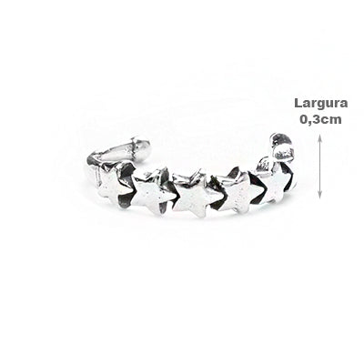 Piercing de Prata Pressão para Orelha