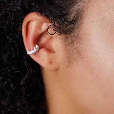 Piercing de Prata Pressão para Orelha