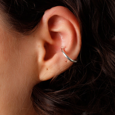 Piercing de Prata Pressão para Orelha