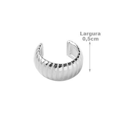 Piercing de Prata Pressão para Orelha