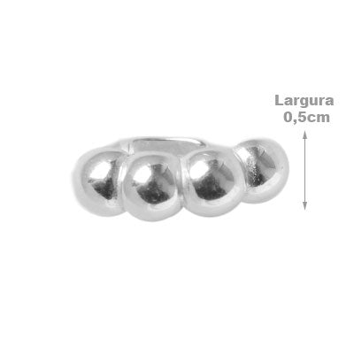 Piercing de Prata Pressão de Orelha