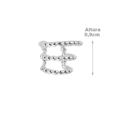 Piercing de Prata Pressão para Orelha