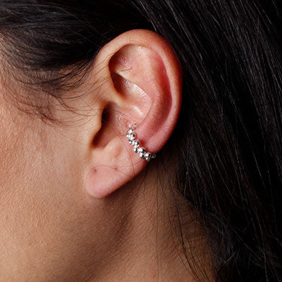 Piercing de Prata Pressão para Orelha