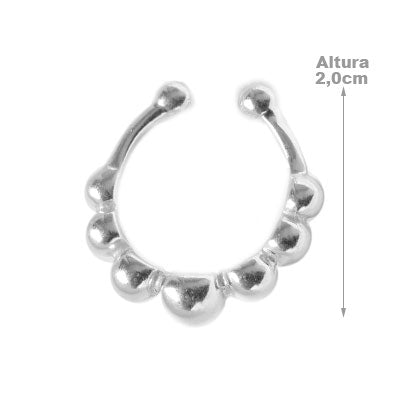 Piercing de Prata Pressão para Orelha