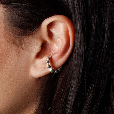 Piercing de Prata Pressão para Orelha