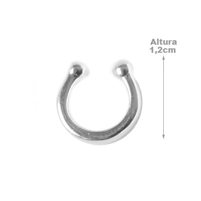 Piercing de Prata Pressão para Orelha.
