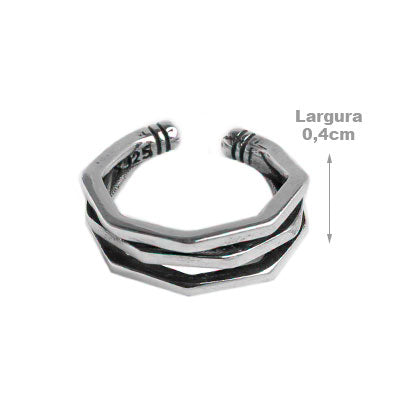 Piercing de Prata Pressão para Orelha