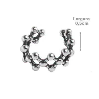 Piercing de Prata Pressão para Orelha - 54038